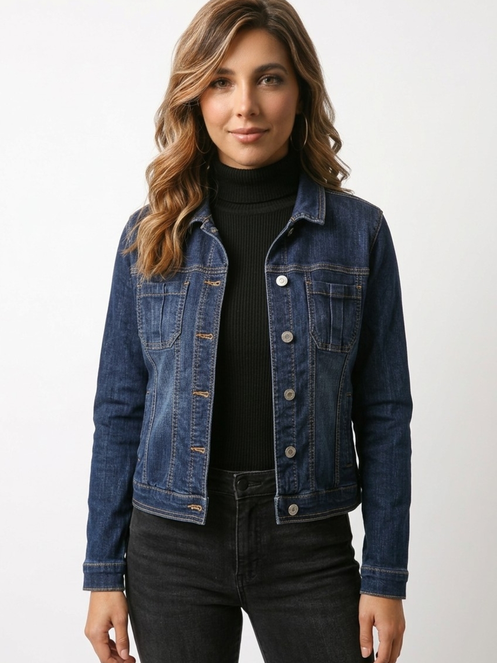 Reitmans Dark Indigo Blue Denim Jacket